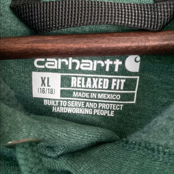 Carhartt Boy’s Forest Green Hoodie - Picture 2 of 4
